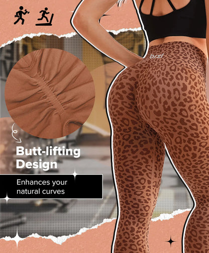 BRXL Butt Lifting Lycra No Front Seam Workout Leggings for Women Tummy Control High Waist Seamless Gym Running Leggings, Leggings Women