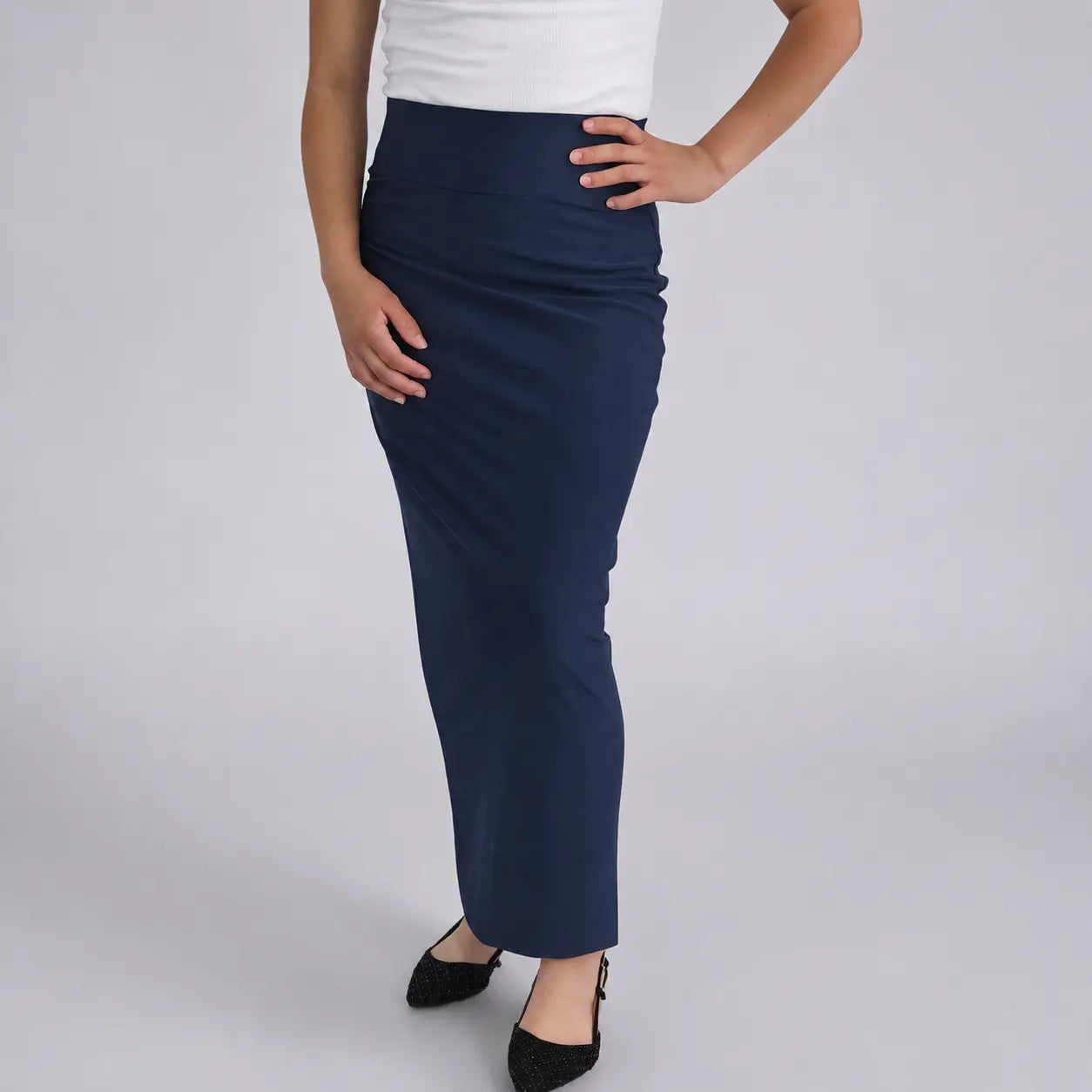 Women's Double Layer Maxi Pencil Skirt for Everyday Comfort
