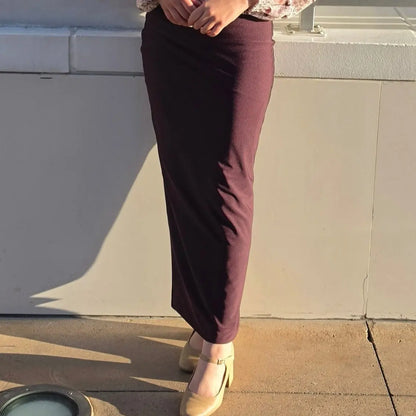 Women's Double Layer Maxi Pencil Skirt for Everyday Comfort